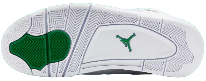 Back View of Jordan 4 Retro Metallic Green